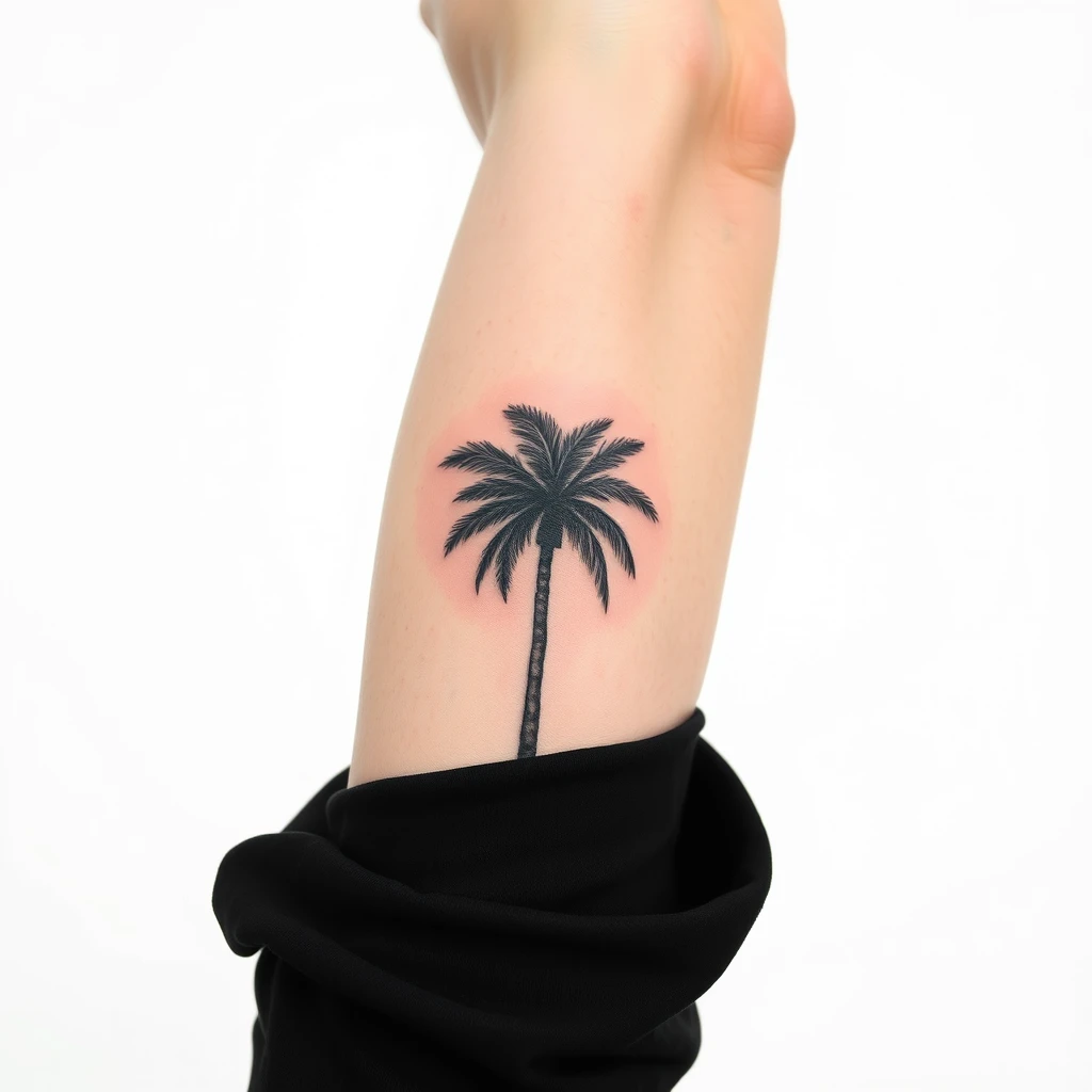 Palm tree tattoo