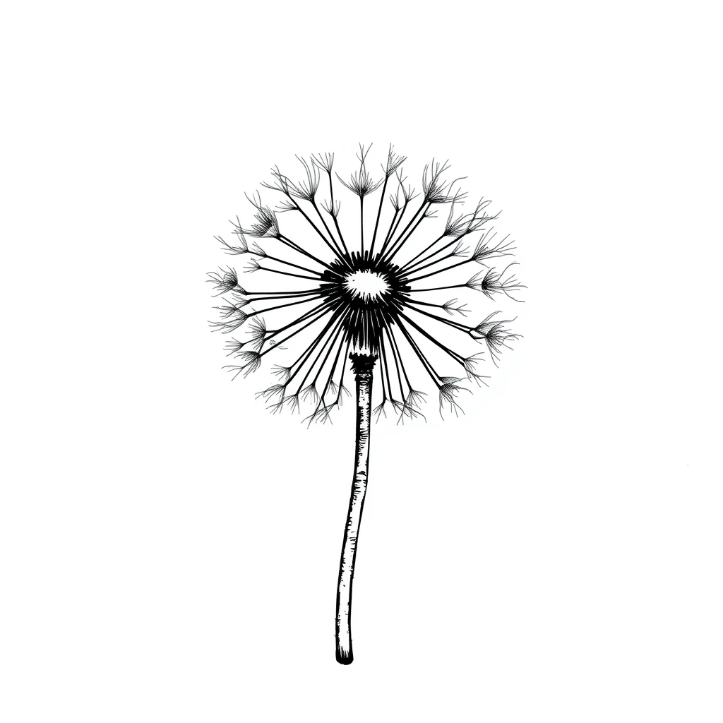 Dandelion tattoo