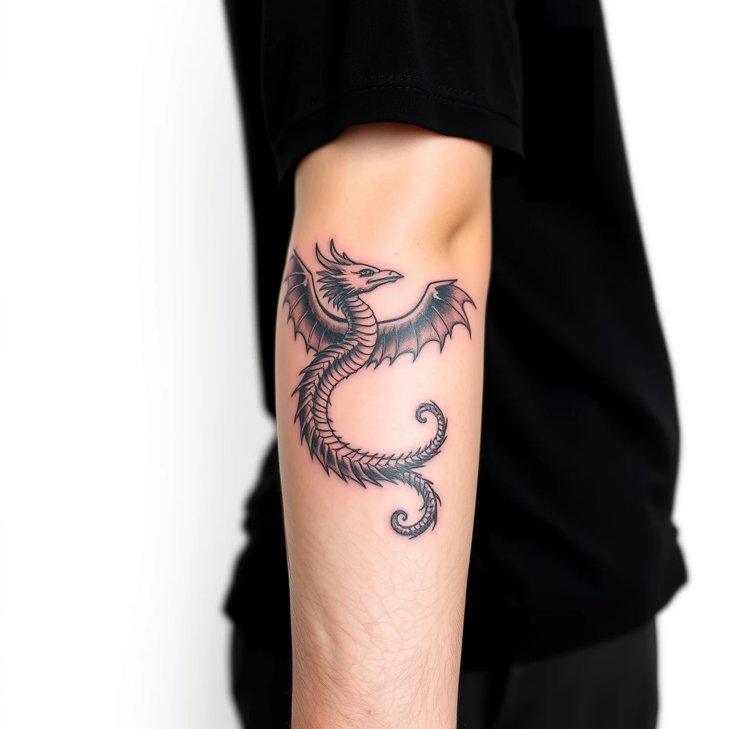 Dragon and phoenix tattoo