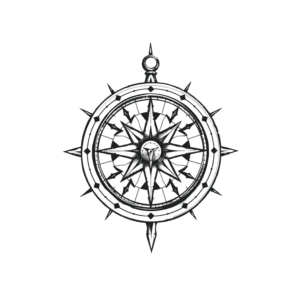 Compass tattoo