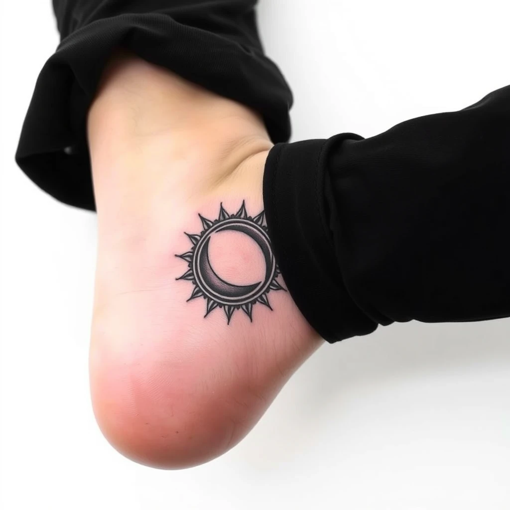 Sun and moon tattoo