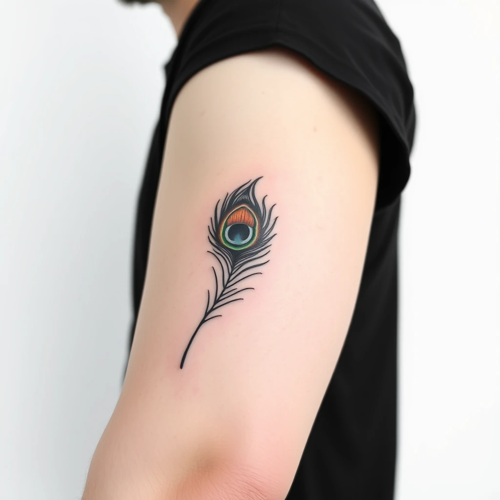 Peacock feather tattoo