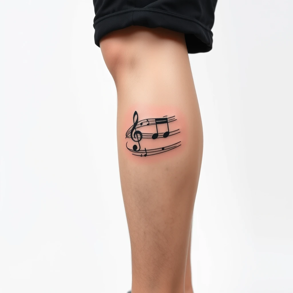 Music notes tattoo