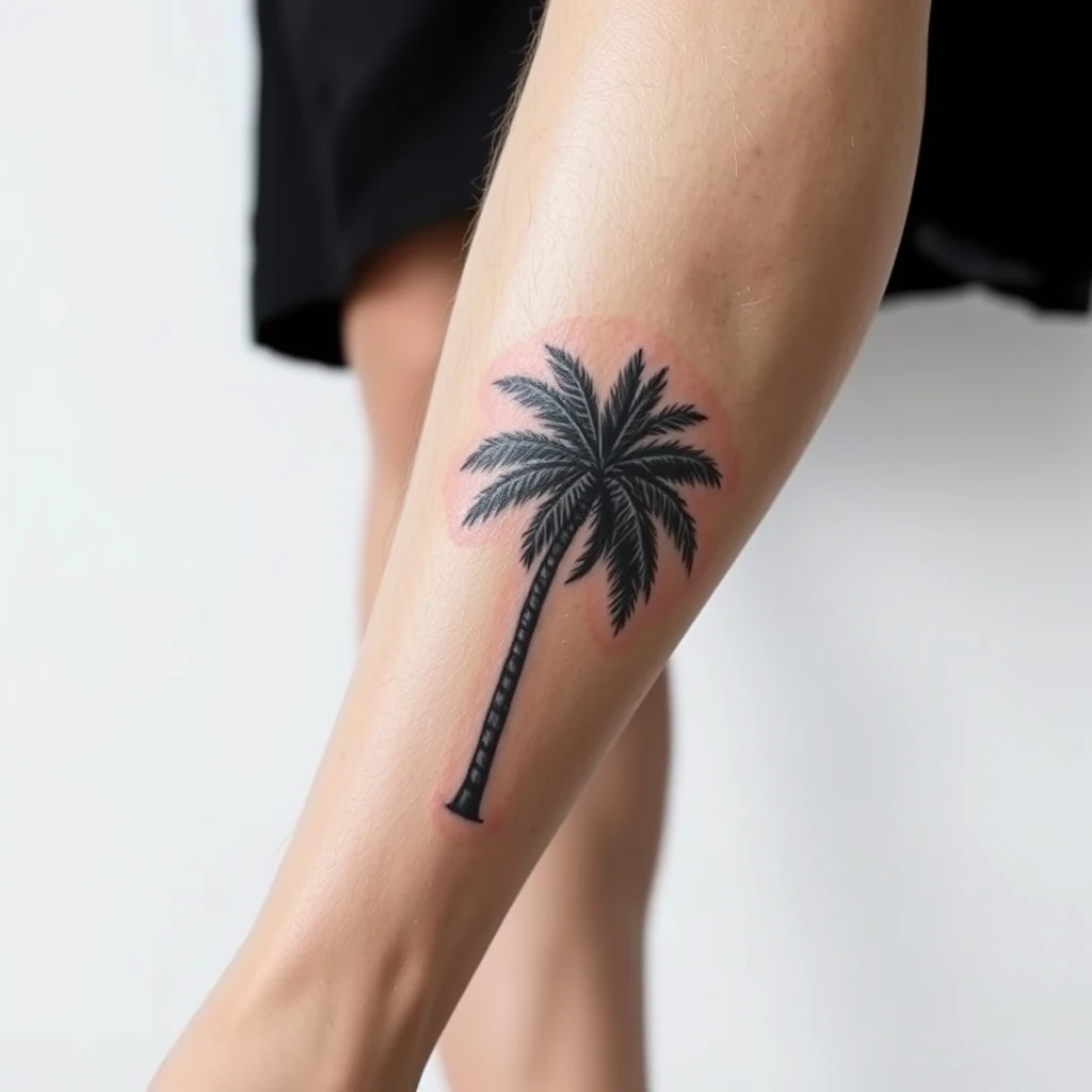 Palm tree tattoo