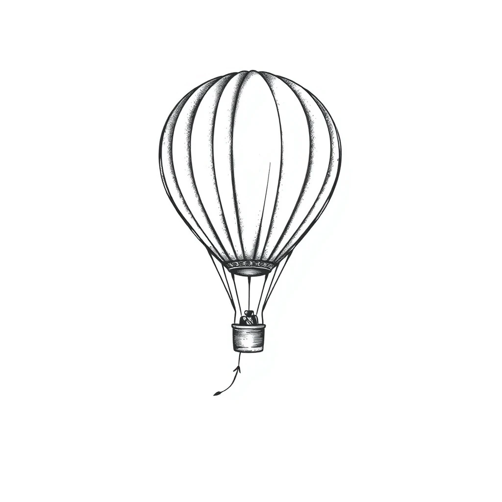 Hot air balloon tattoo