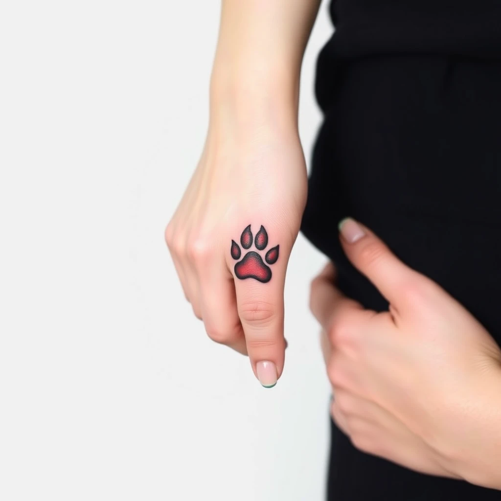 Paw print tattoo