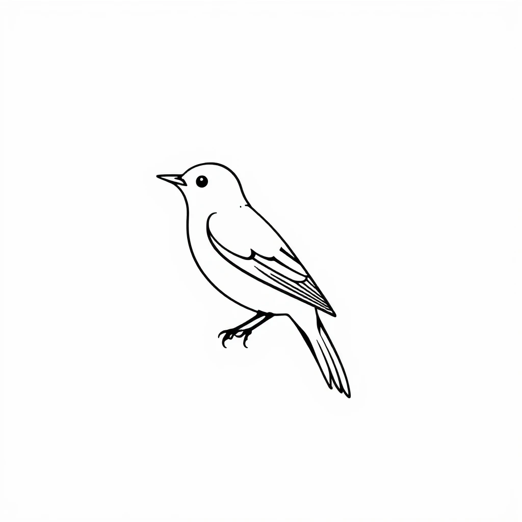 Tattoo of a bird in minimalist style