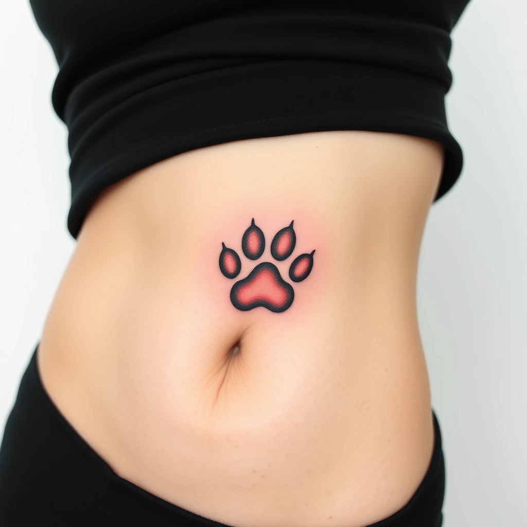 Paw print tattoo