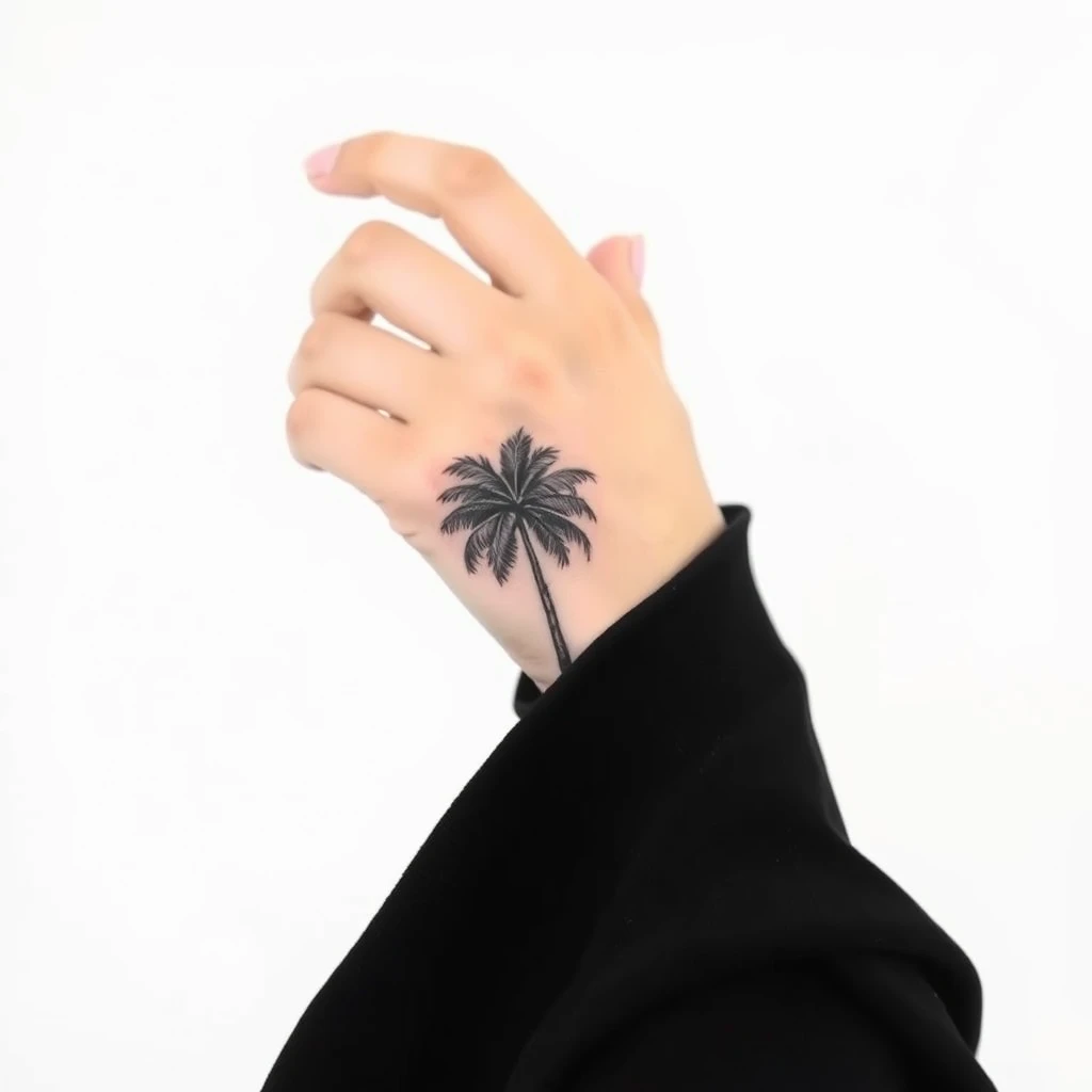 Palm tree tattoo