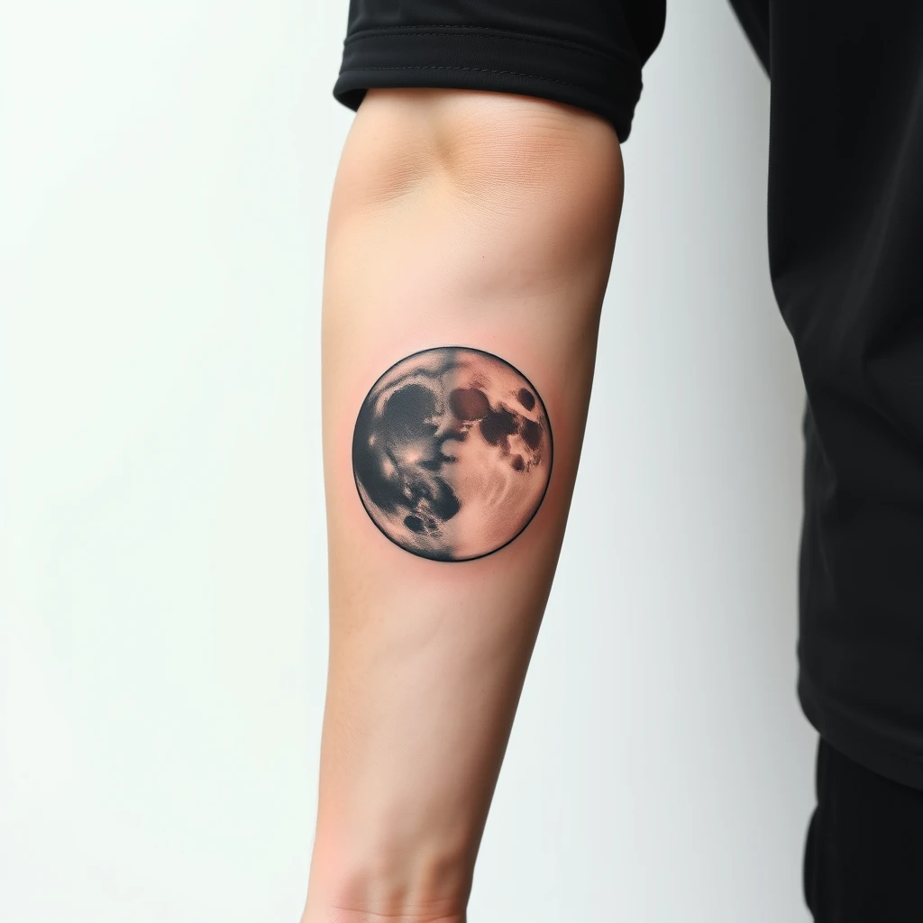 Phases of the moon tattoo