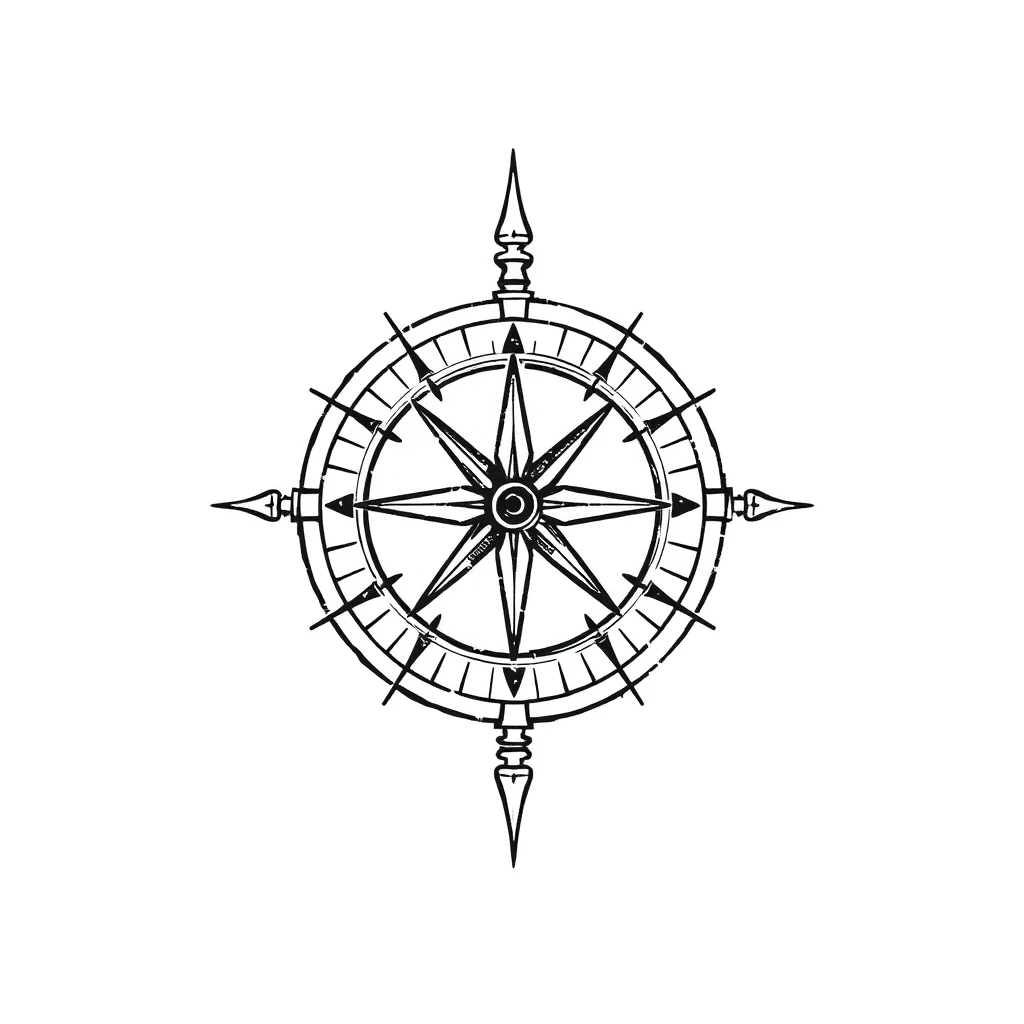 Compass tattoo