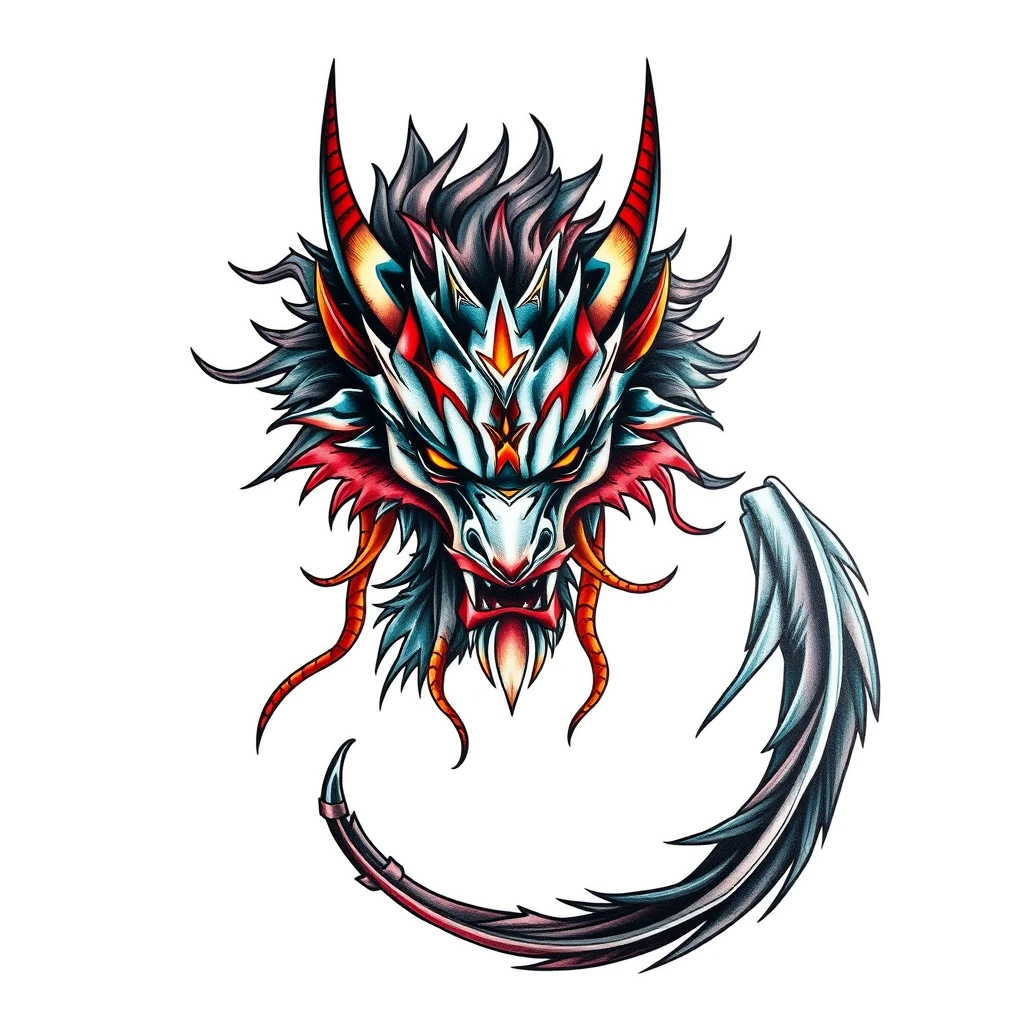 Vivid Fenrir tattoo featuring a fierce design