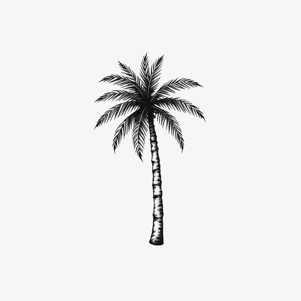 Palm tree tattoo