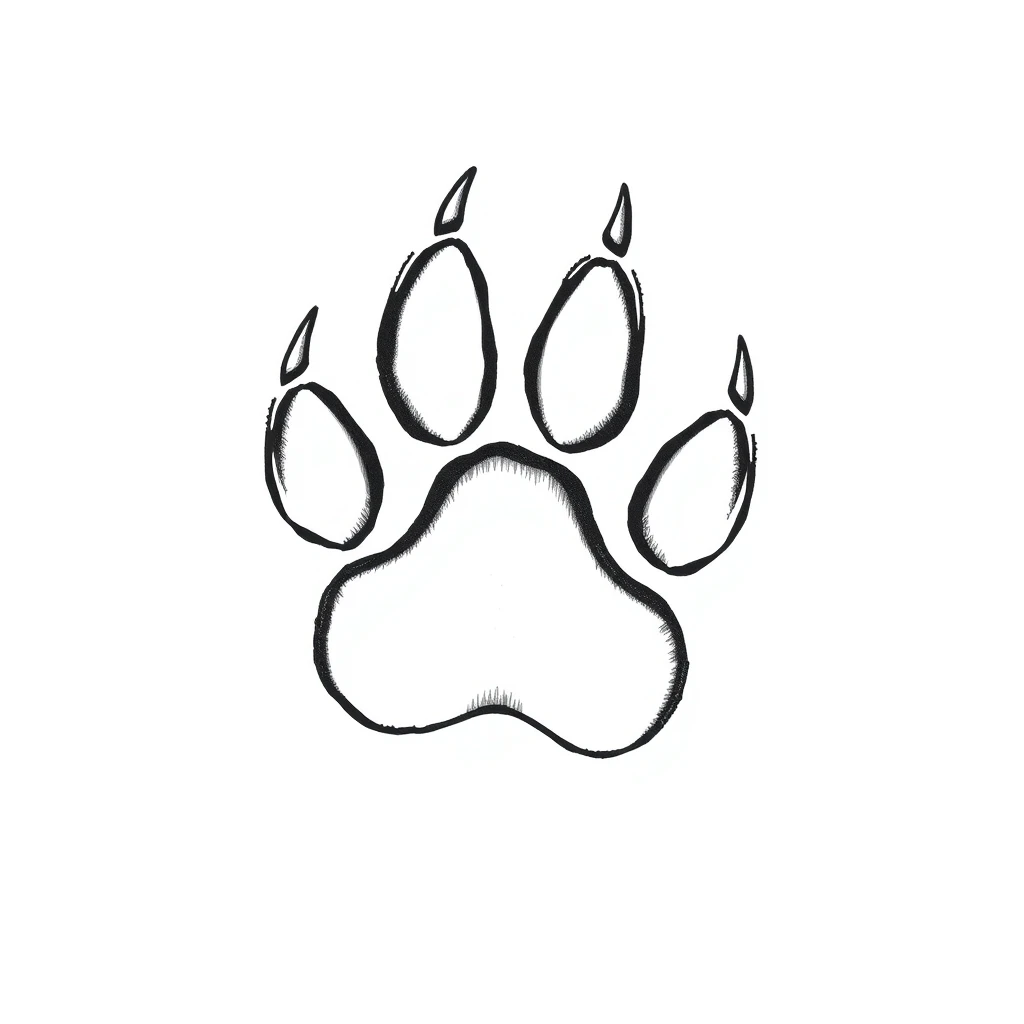 Paw print tattoo