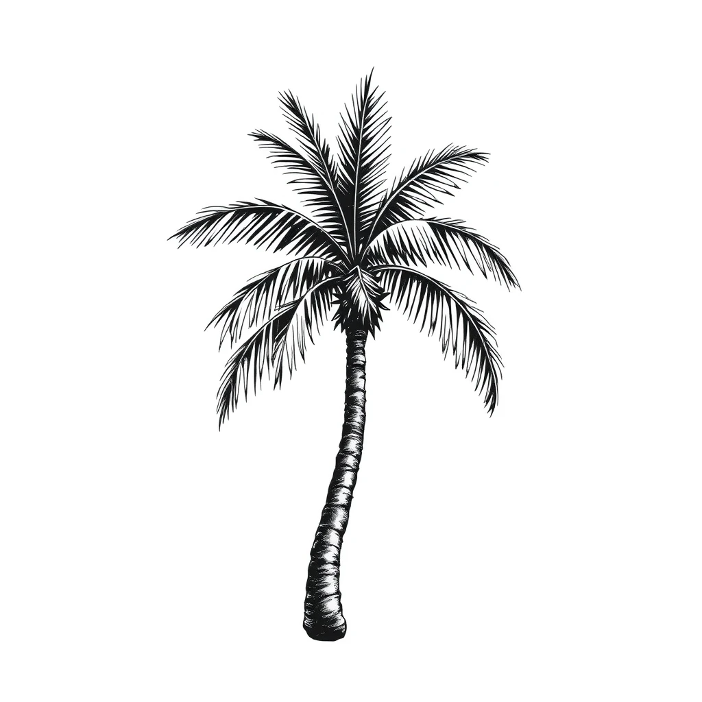 Palm tree tattoo