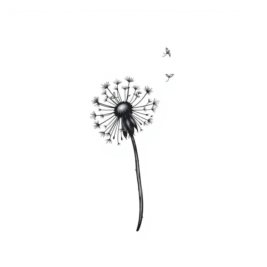 Dandelion tattoo