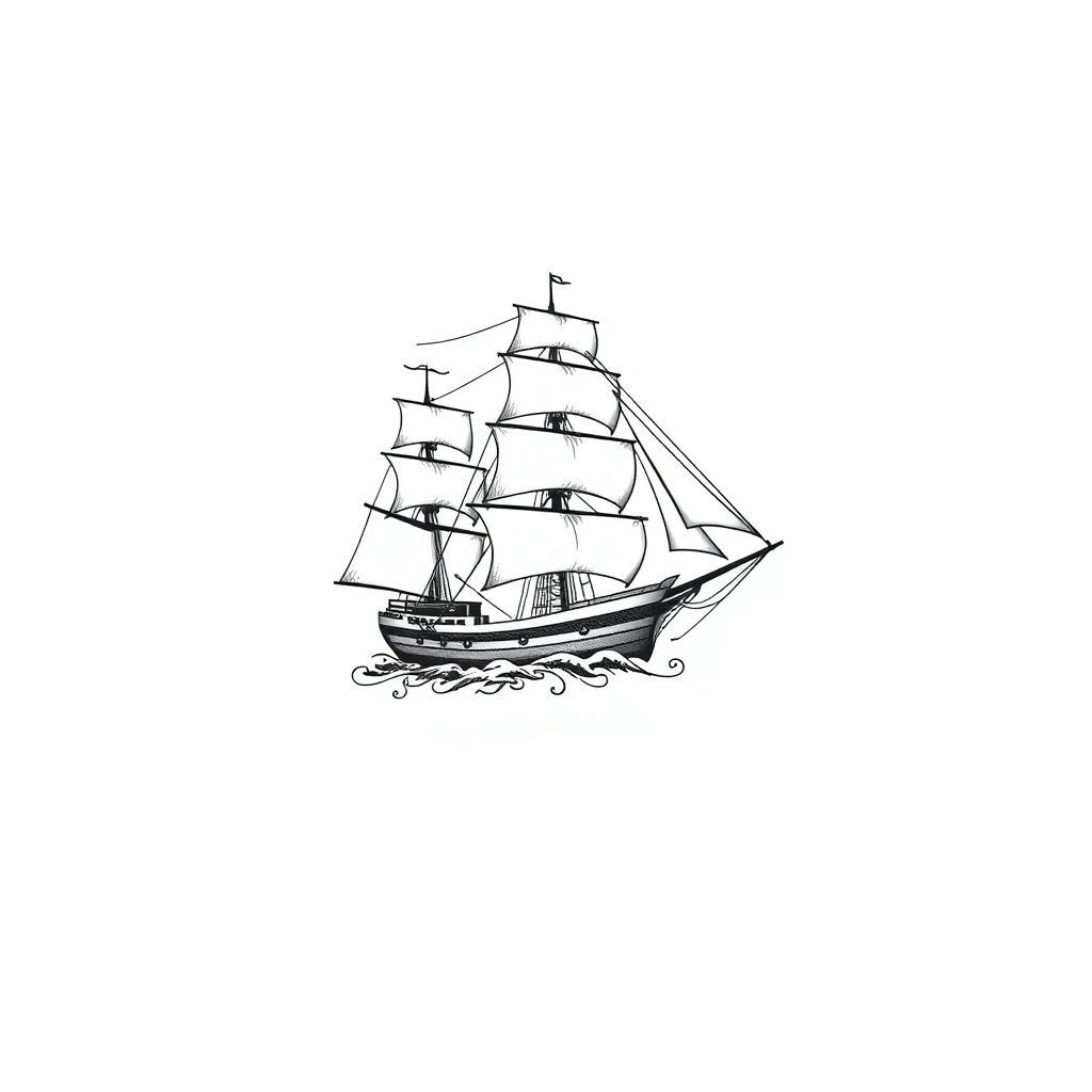 Ship tattoo