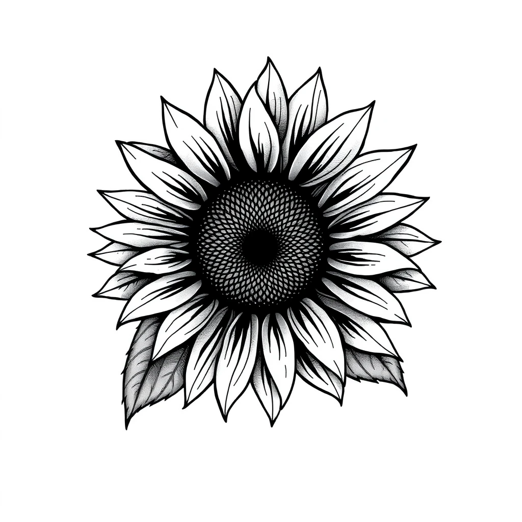 Sunflower tattoo