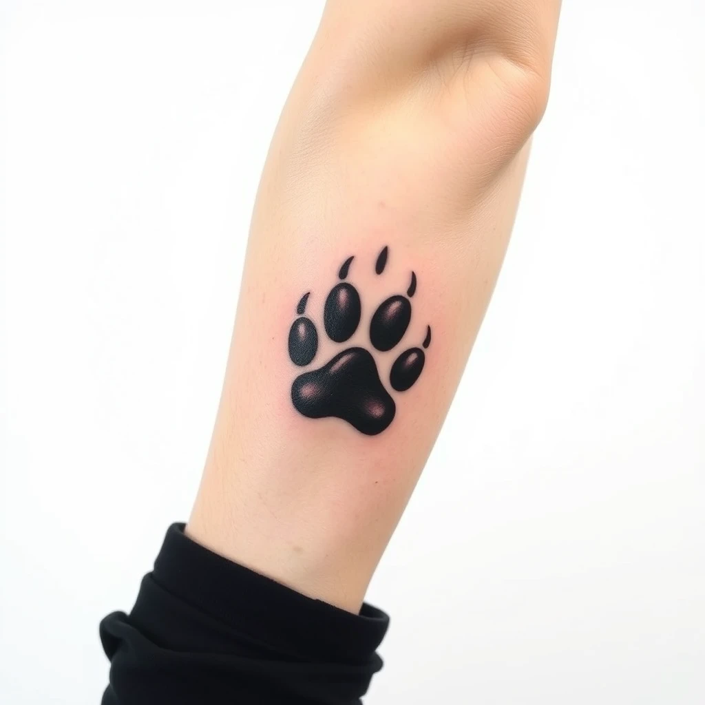 Paw print tattoo