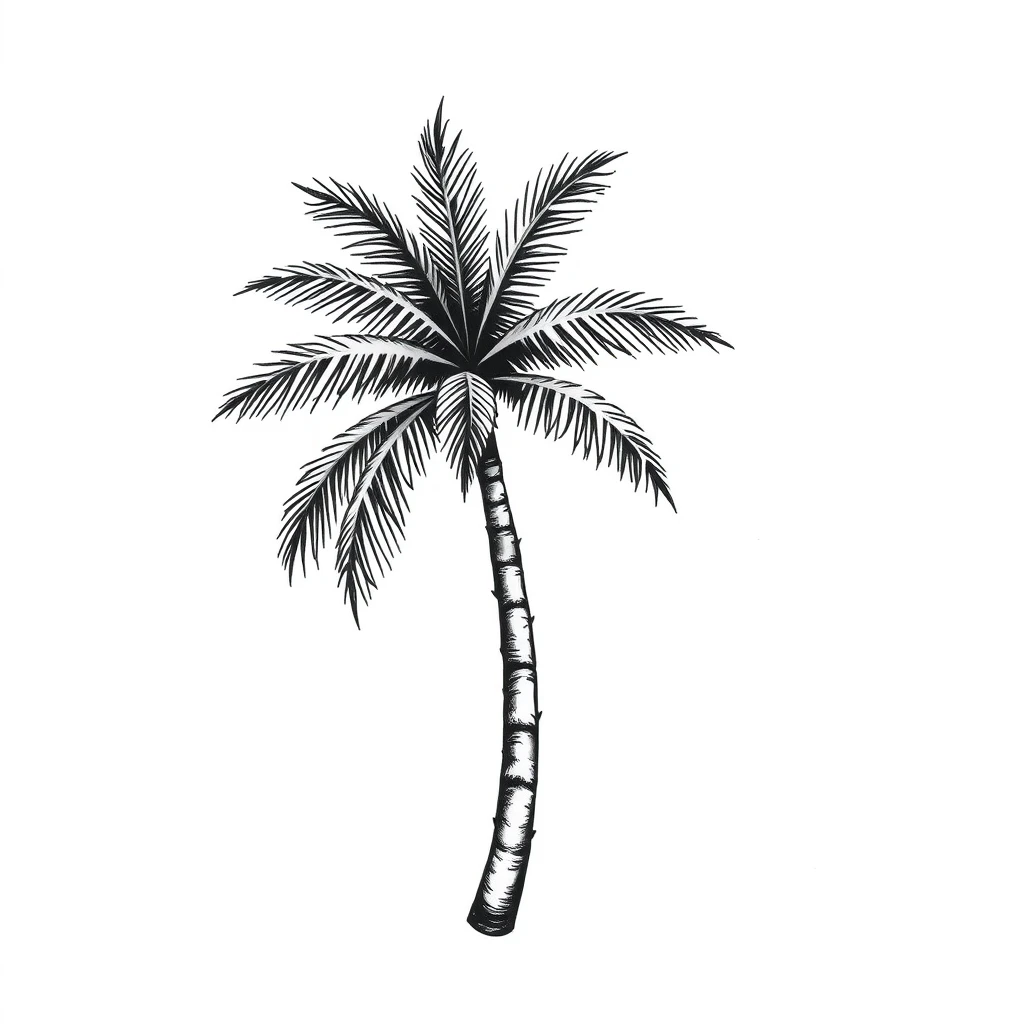 Palm tree tattoo