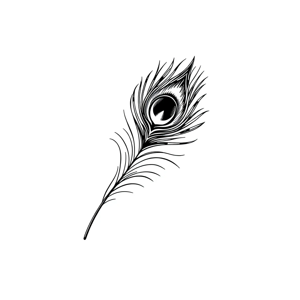 Peacock feather tattoo