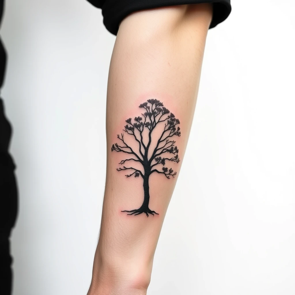 Tree silhouette tattoo