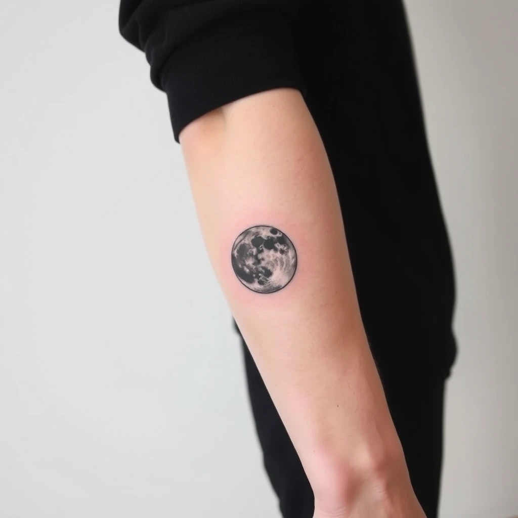 Phases of the moon tattoo