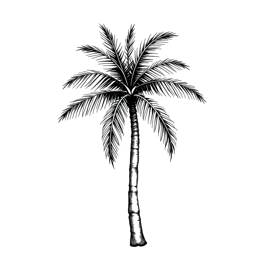 Palm tree tattoo