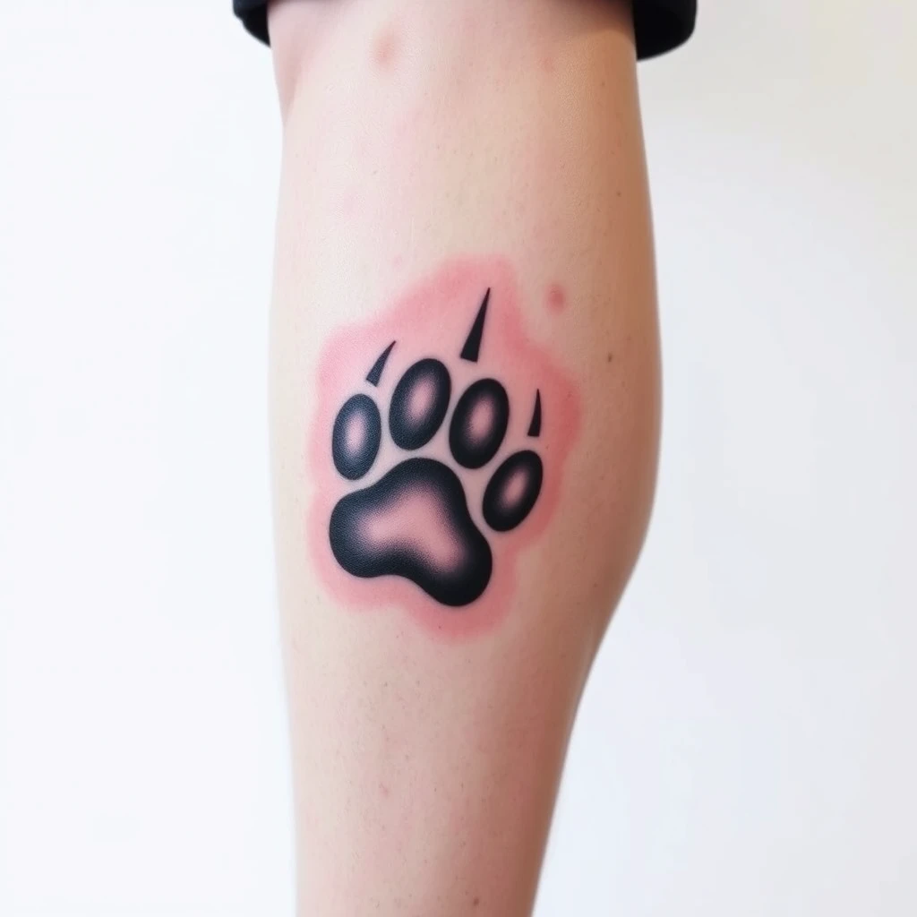 Paw print tattoo