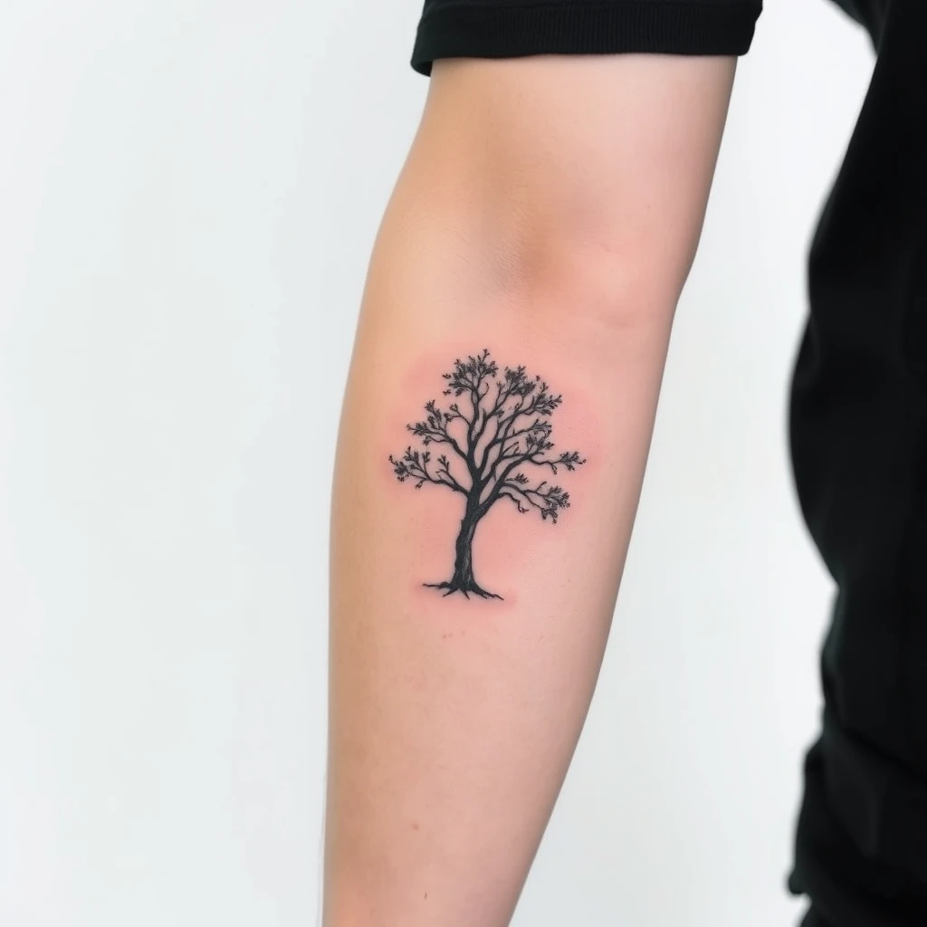 Tree silhouette tattoo