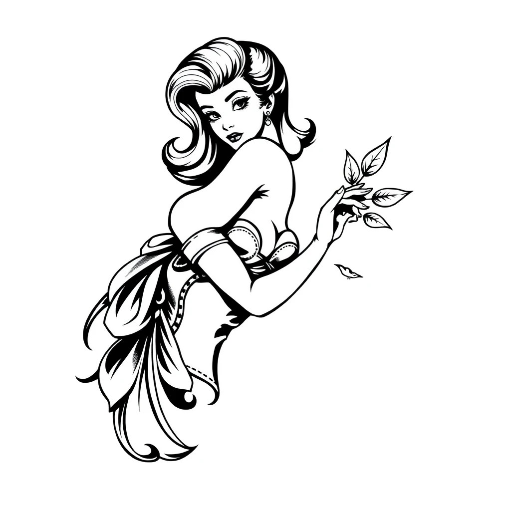 Pinup girl tattoo