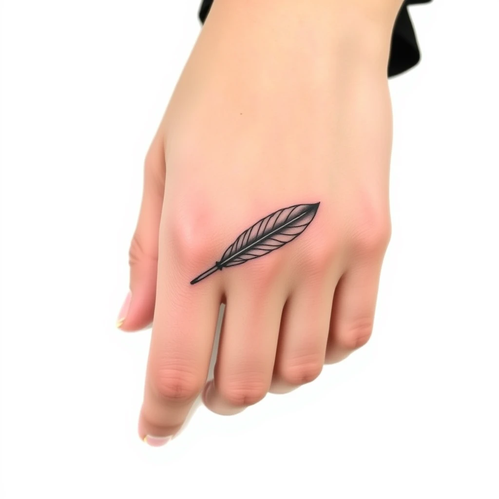 Quill pen tattoo