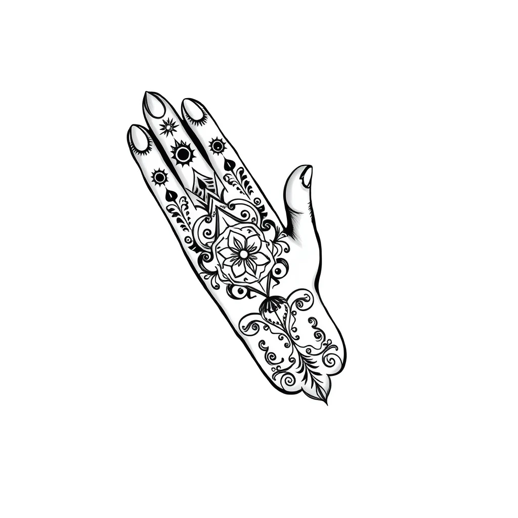 Hamsa hand tattoo