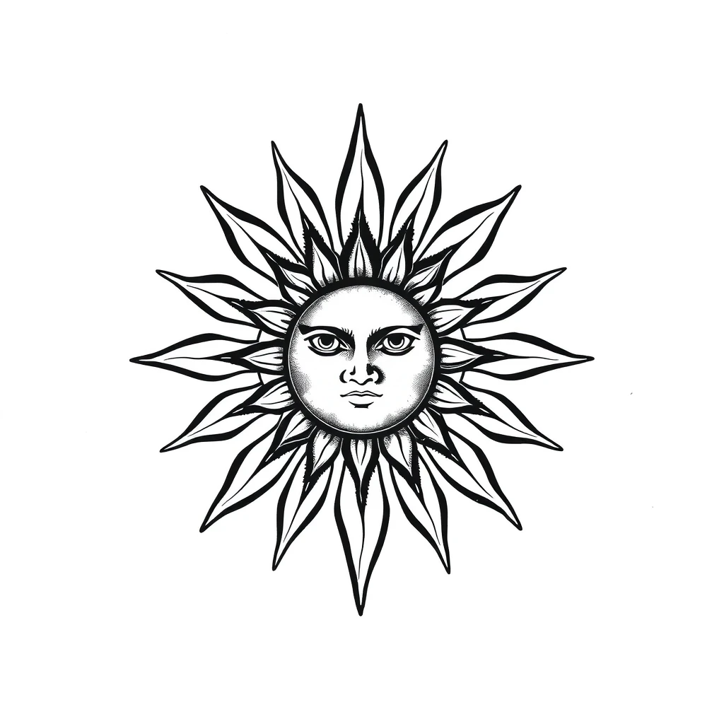 Sun tattoo