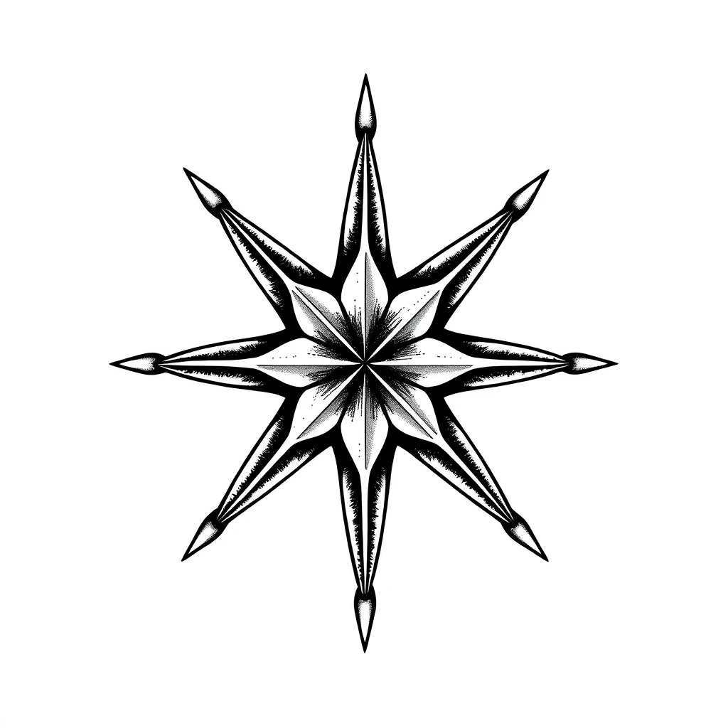 Nautical star tattoo