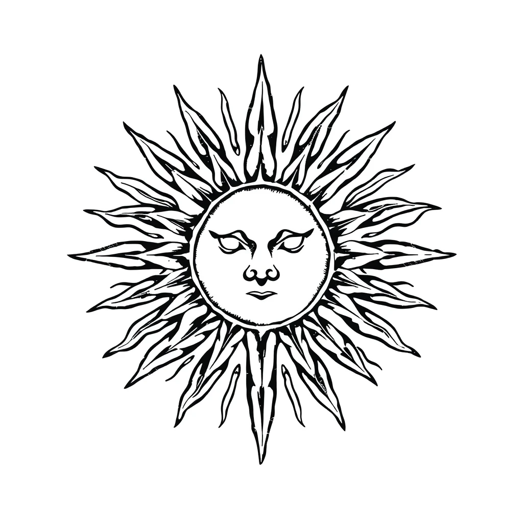 Sun tattoo