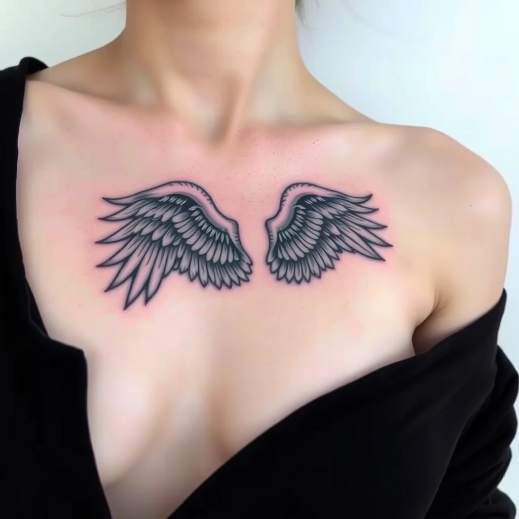 Angel wings tattoo