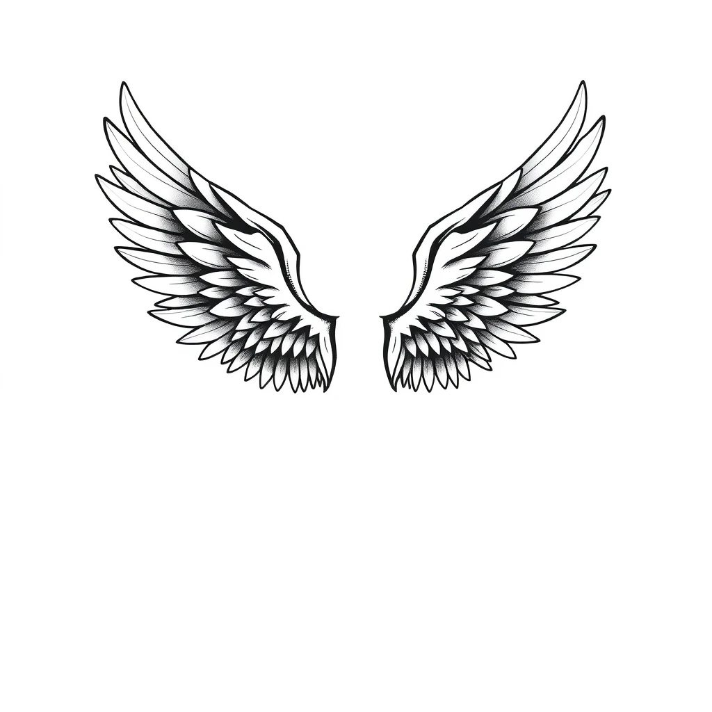 Angel wings tattoo