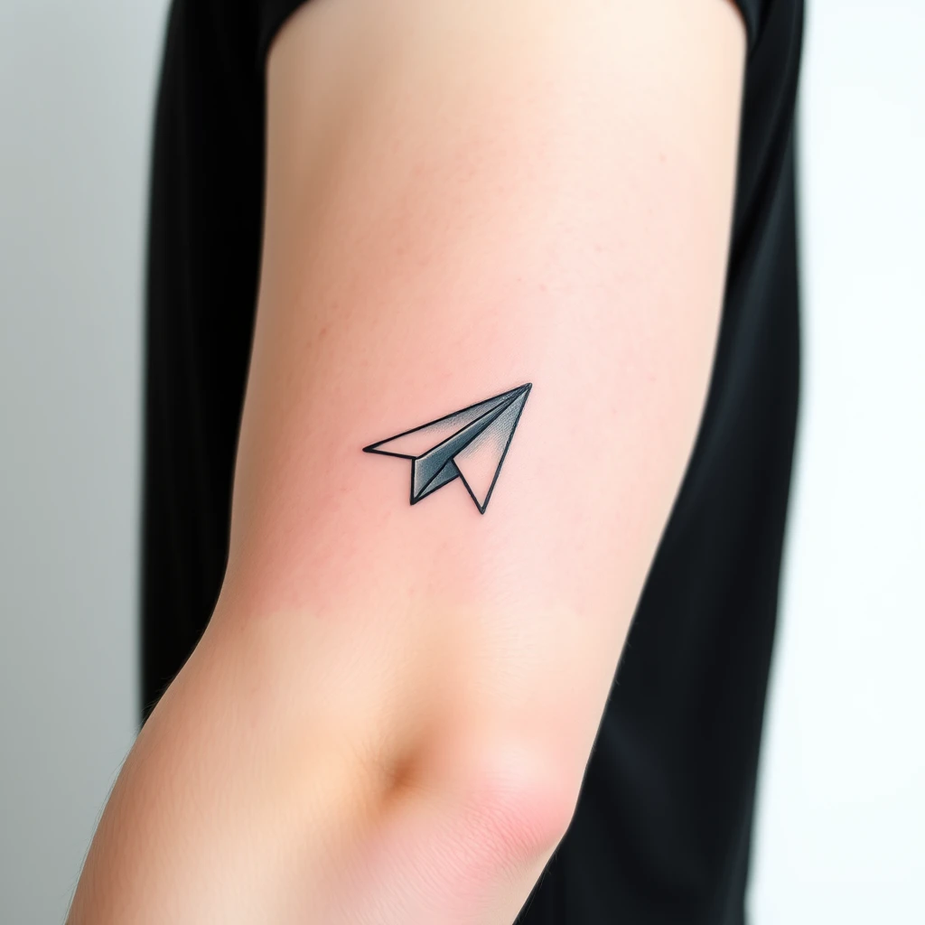 Paper plane tattoo