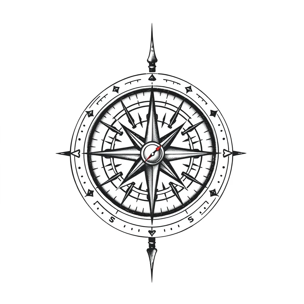 Compass tattoo