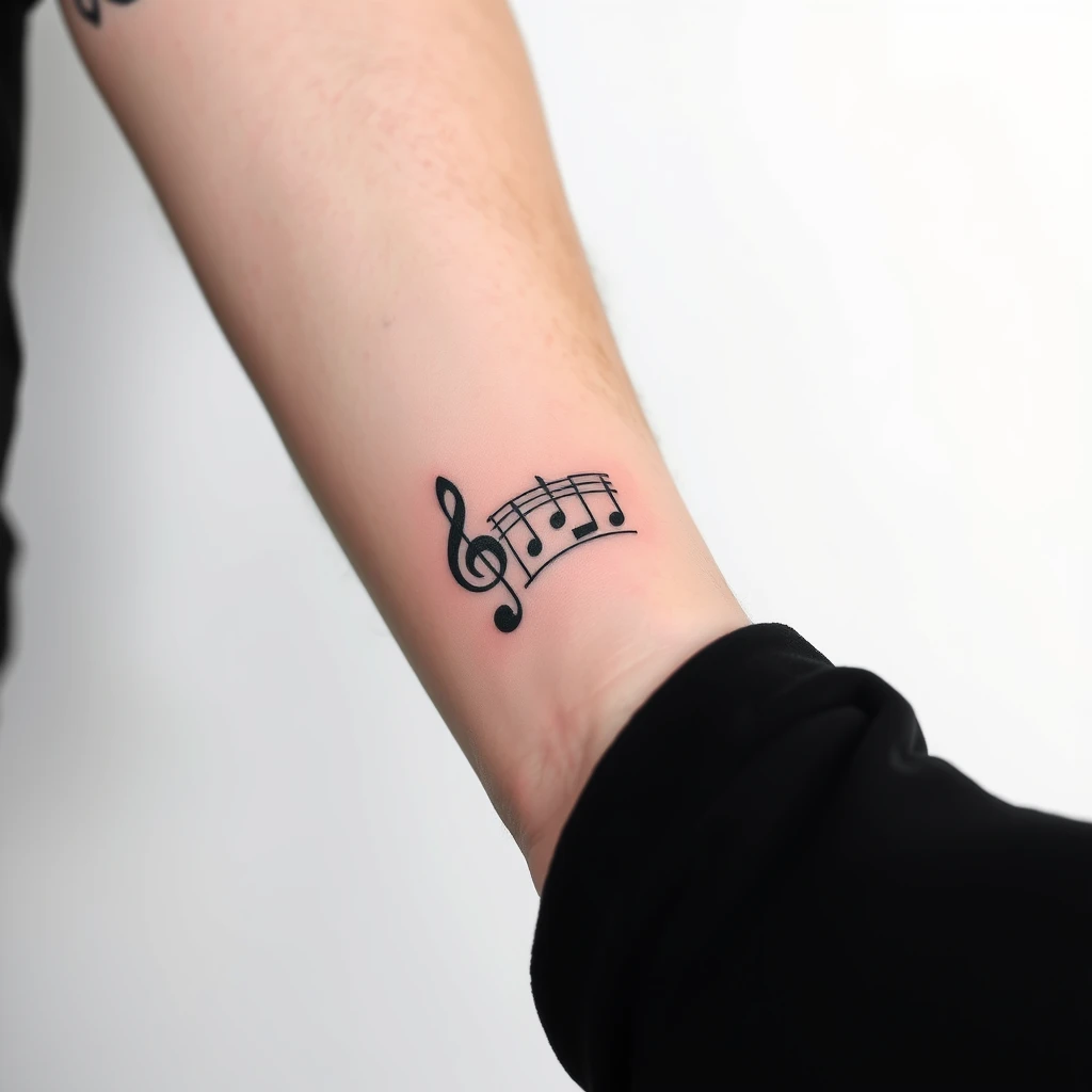 Music notes tattoo