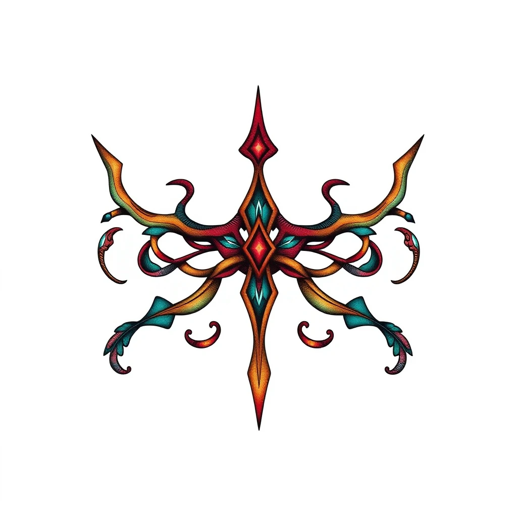 Colorful Brigid tattoo with intricate design