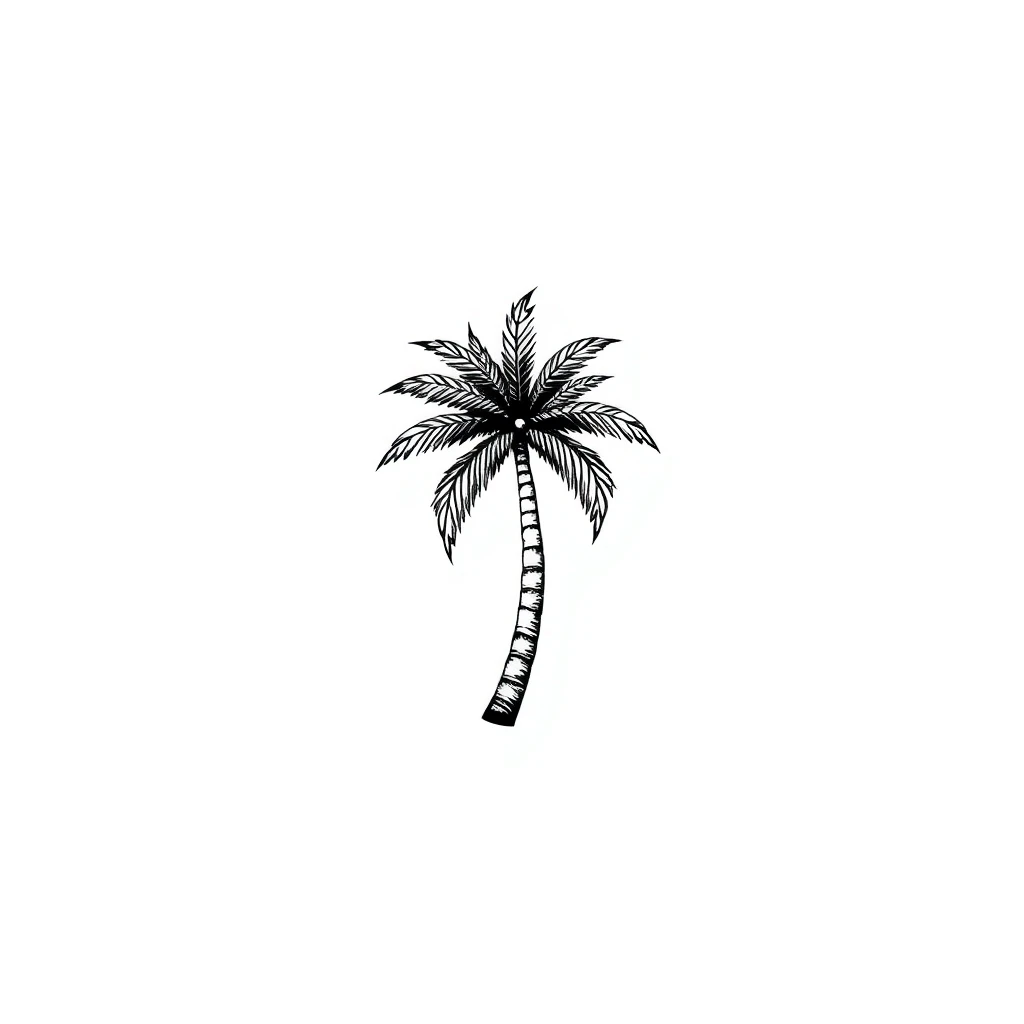 Palm tree tattoo