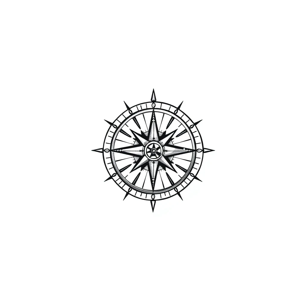 Compass tattoo