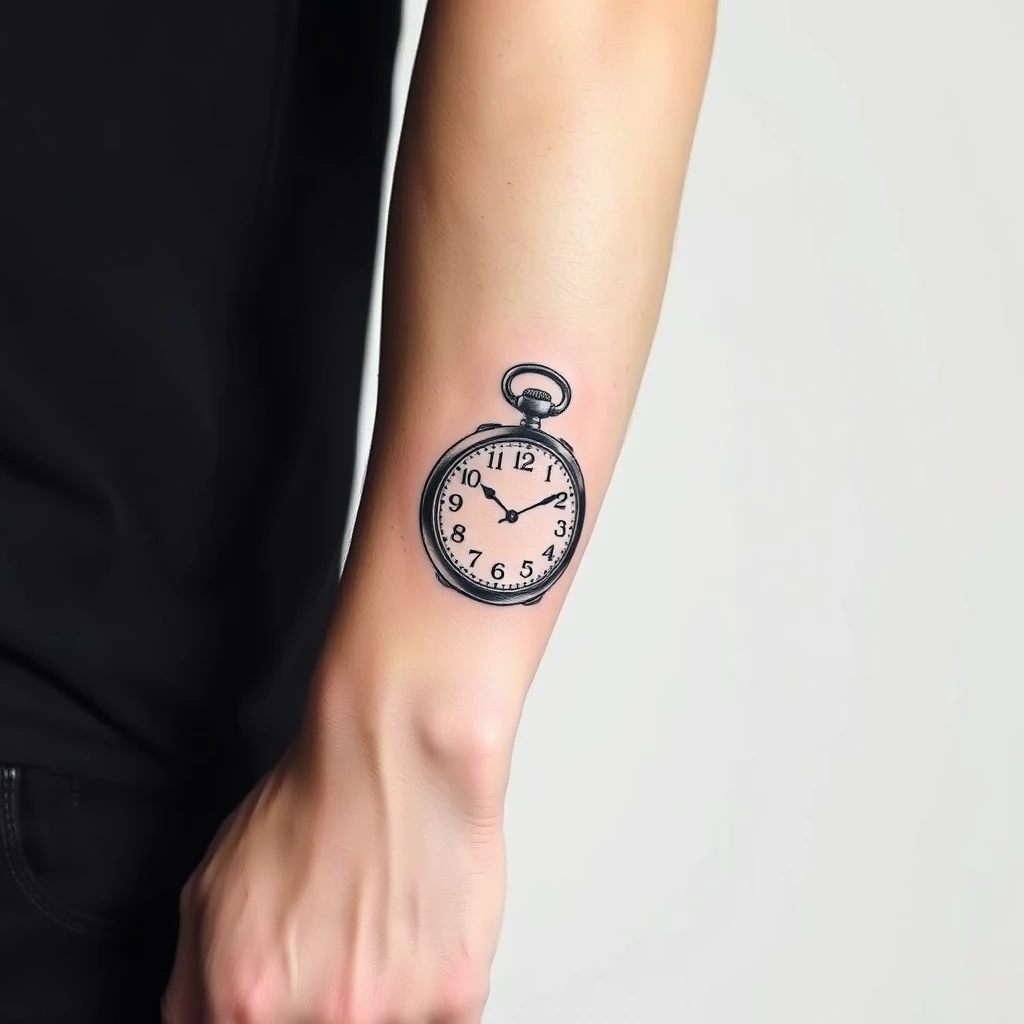 Pocket watch tattoo