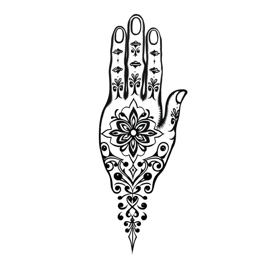 Hamsa hand tattoo