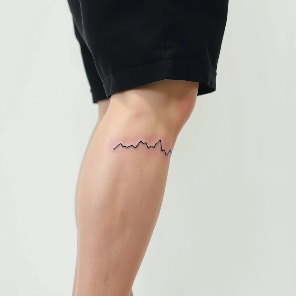 Minimalist line art tattoo