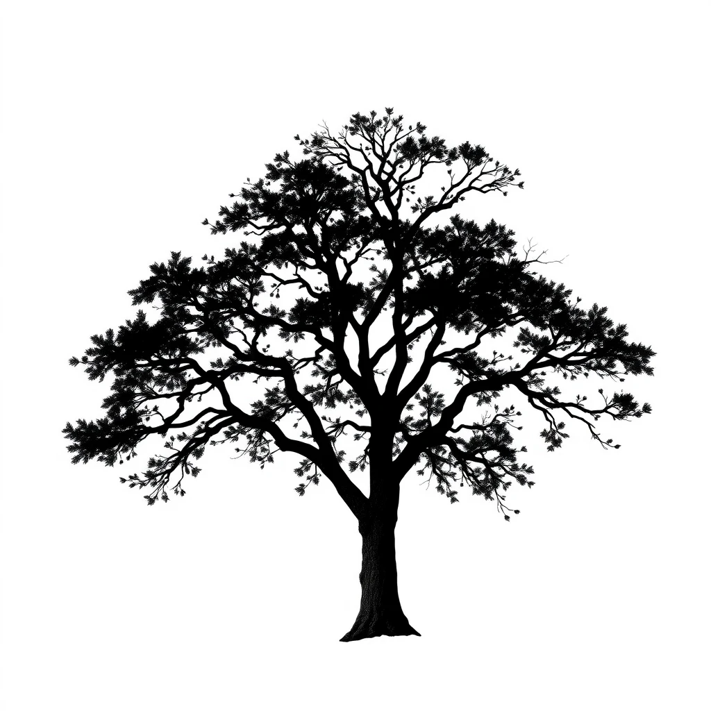 Tree silhouette tattoo