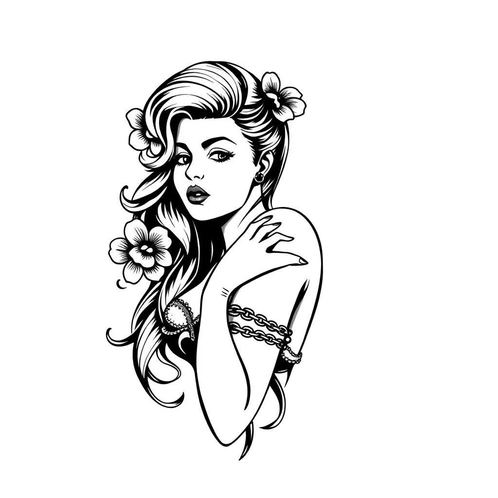 Pinup girl tattoo