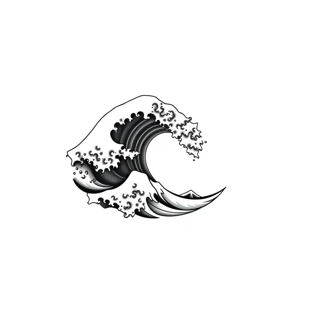 Wave tattoo